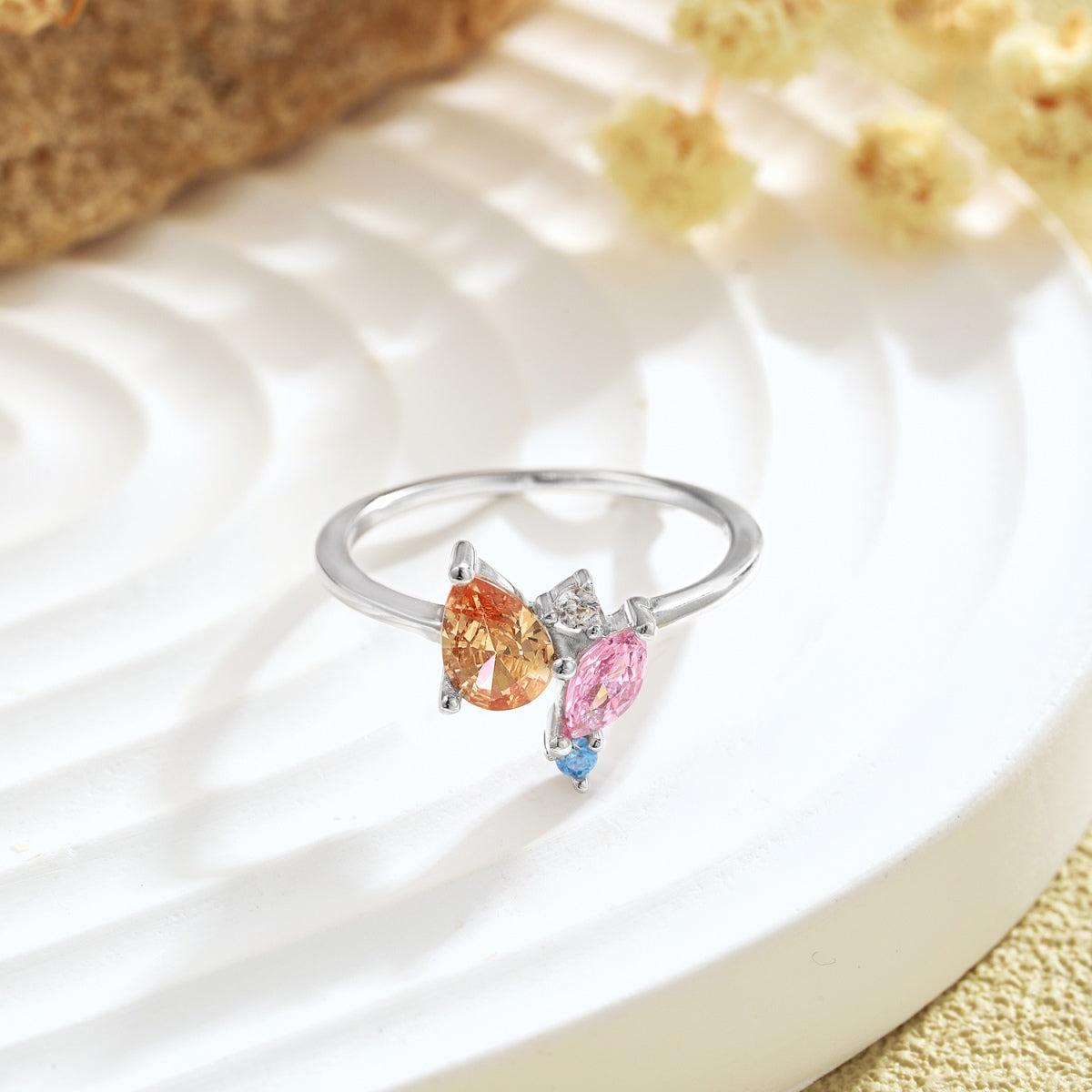 [Elite]Radiant Colorful Multi Cut Daily Ring