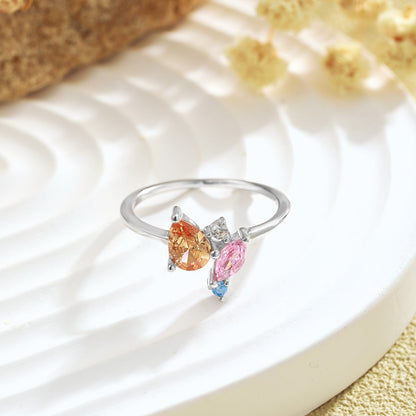[Elite]Radiant Colorful Multi Cut Daily Ring
