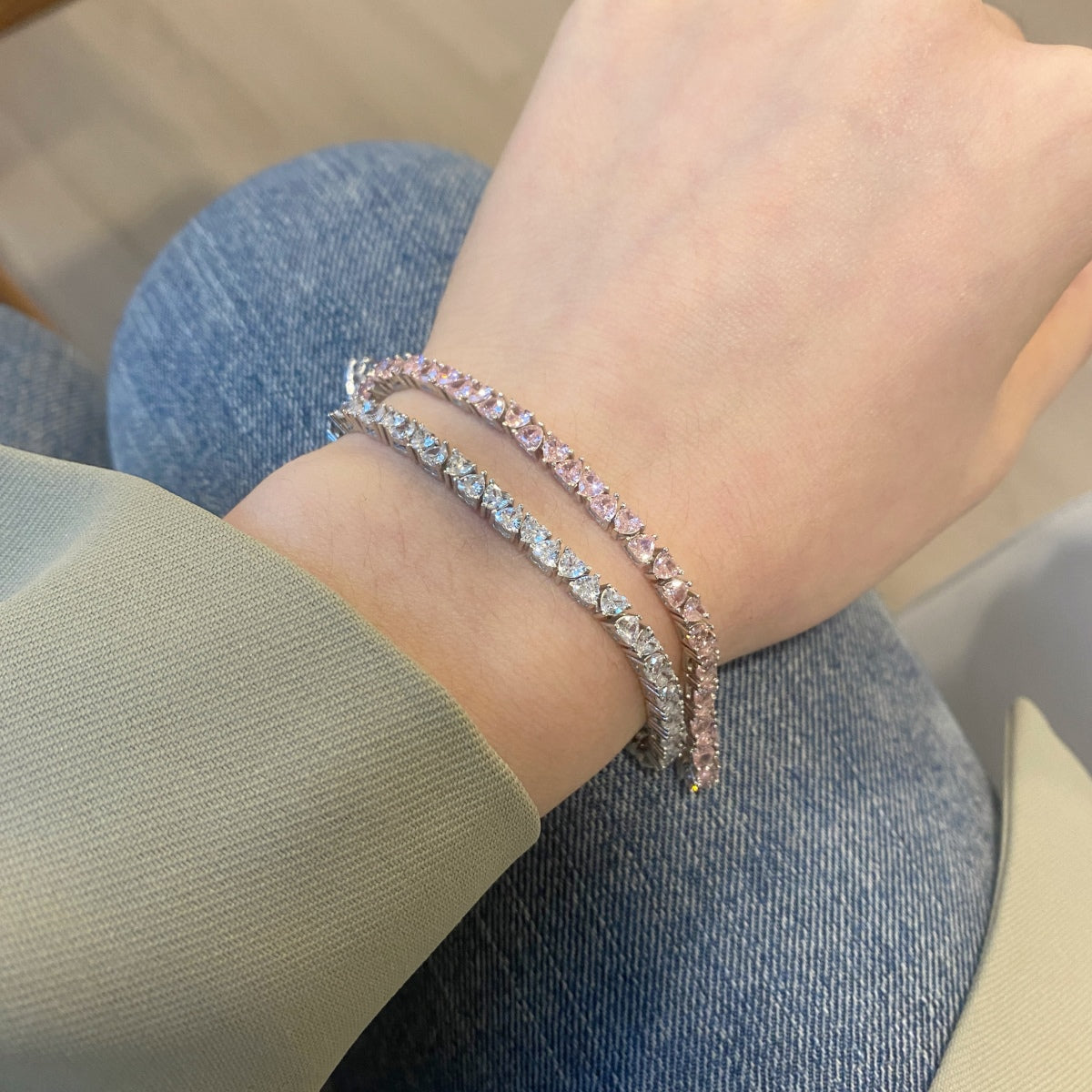 [Elite]Dazzling Romantic Heart Shape Lover Bracelet
