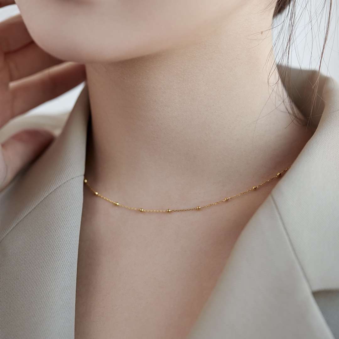 [Elite]Small Bead Clavicle Chain Simple Necklace