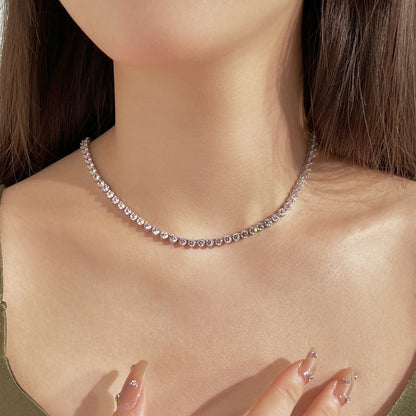 [Elite]Ornate Heart Cut Tennis Necklace
