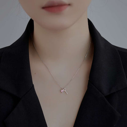 [Elite]Unique Heart Shape Key Pendent Necklace