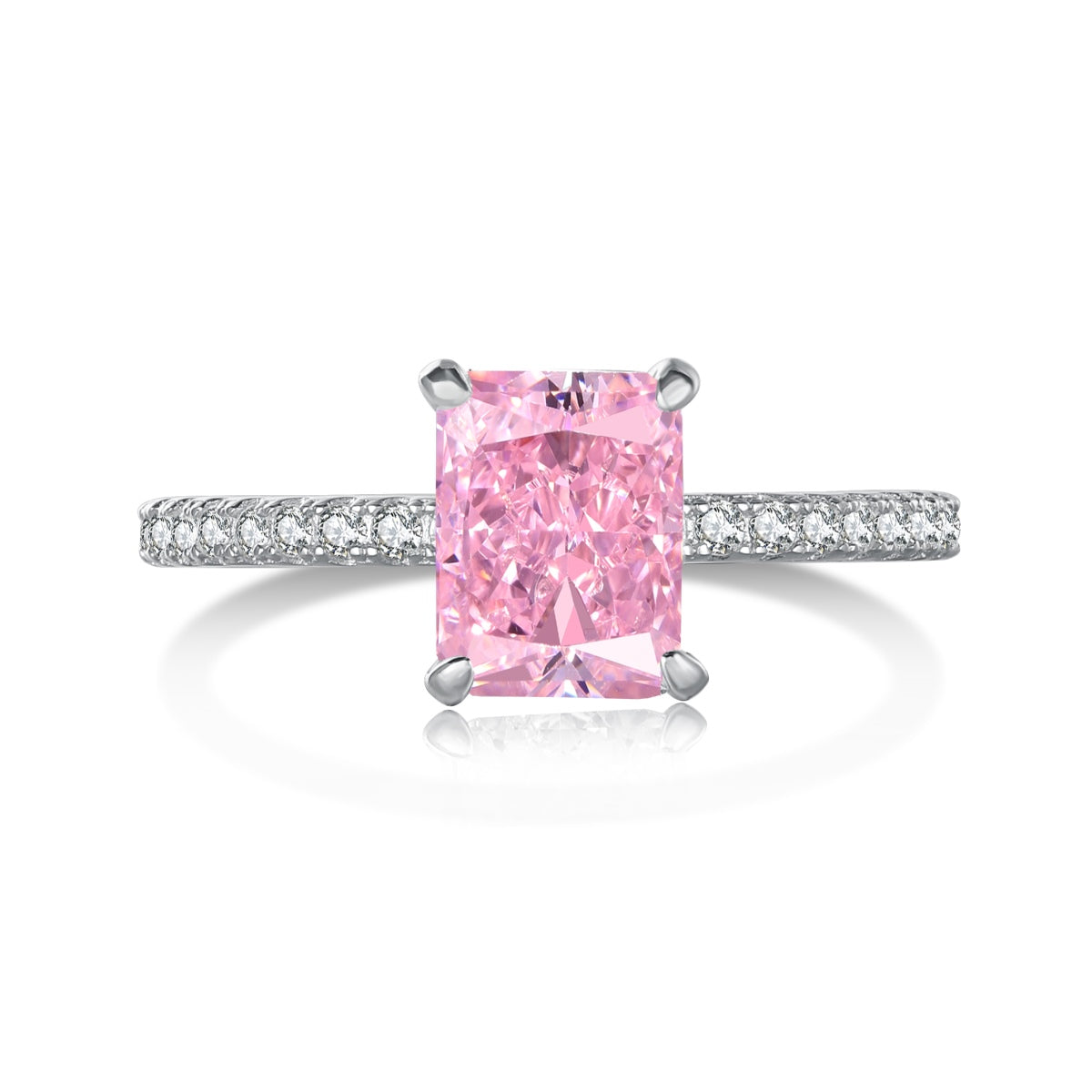 [Elite]2.0 Carat Dazzling Sparkling Radiant Cut Party Ring