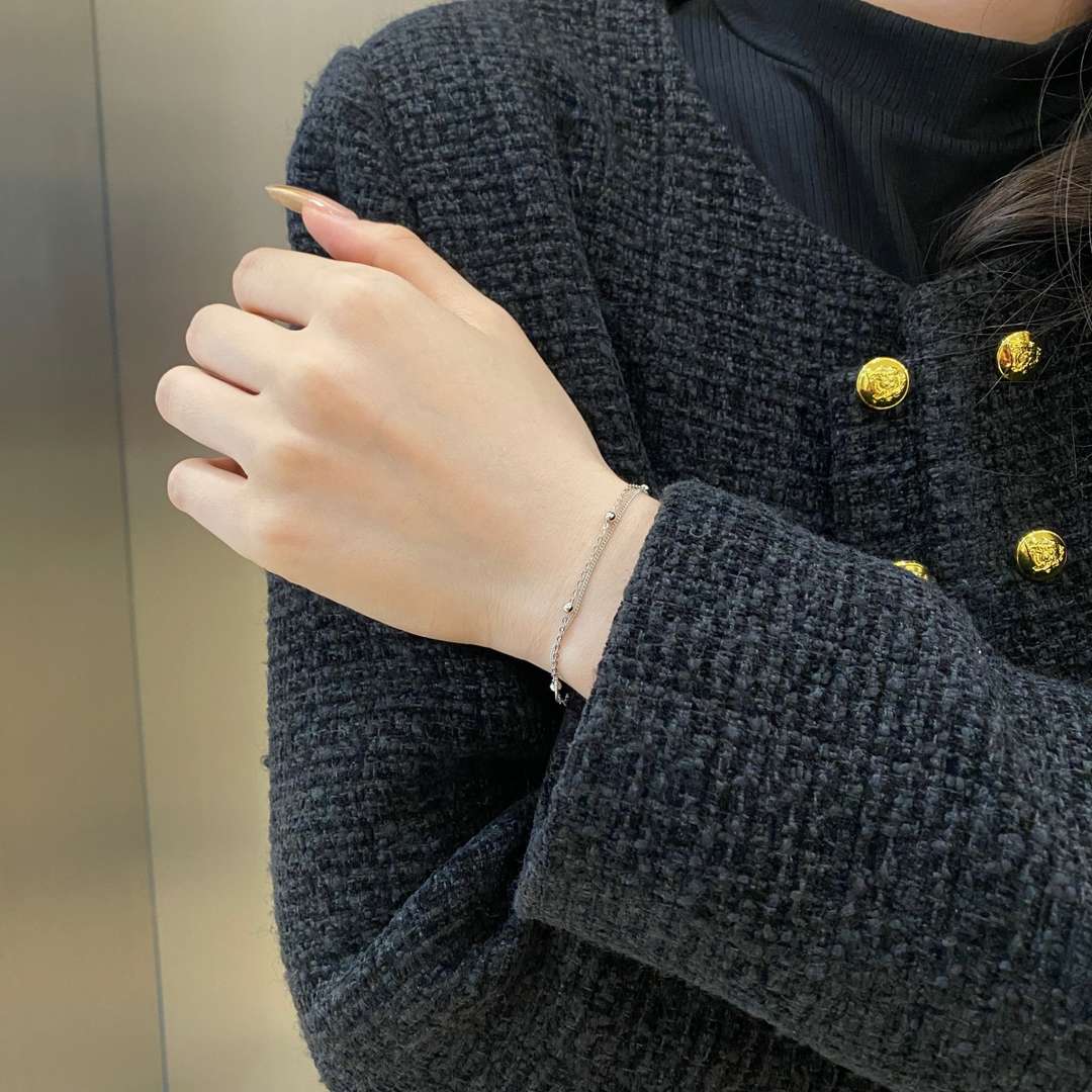 [Elite]Delicate Bead Double Layer Bracelet