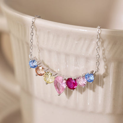 [Elite]Dainty Colorful Heart Necklace