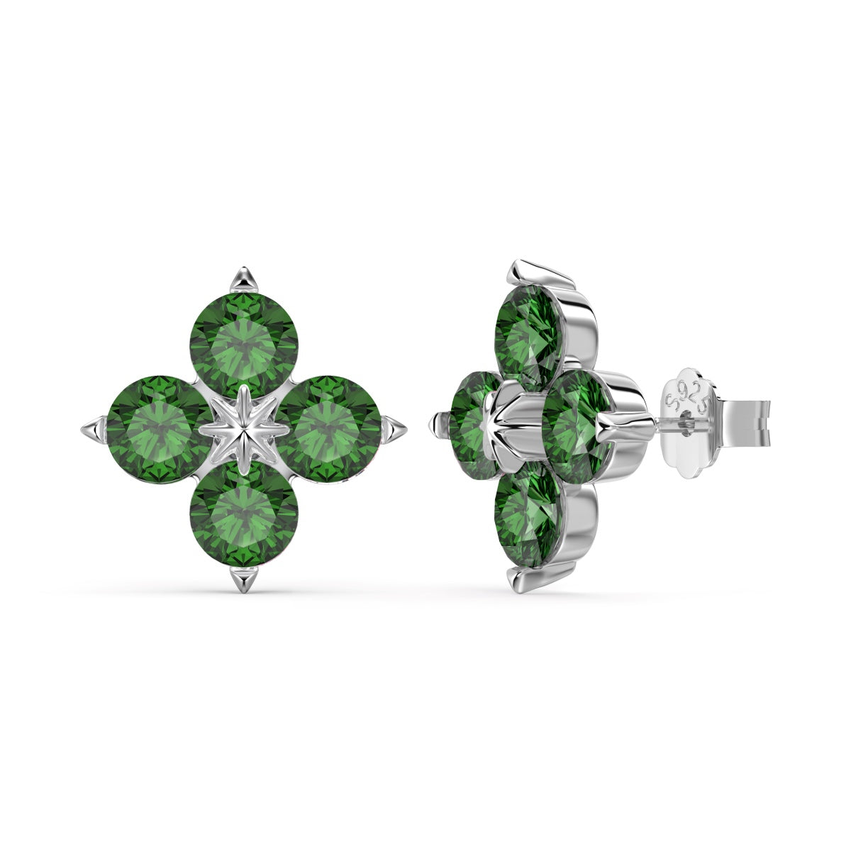 [Elite]Four-Leaf Clover Eight-Pointed Star Earrings