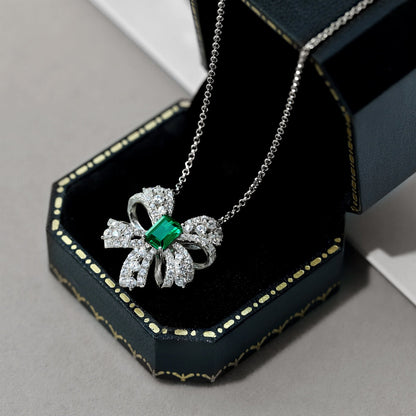 [Elite]Luxurious Flower Shape Emerald Cut Necklace
