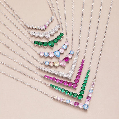[Elite]Dainty Colorful Heart Necklace