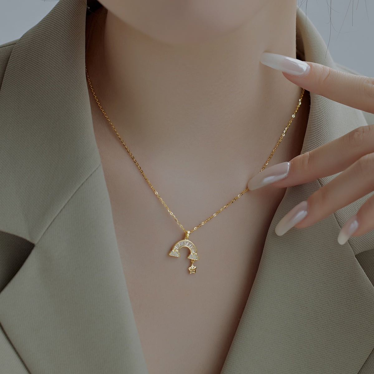 [Elite]Unique Rainbow Star Necklace