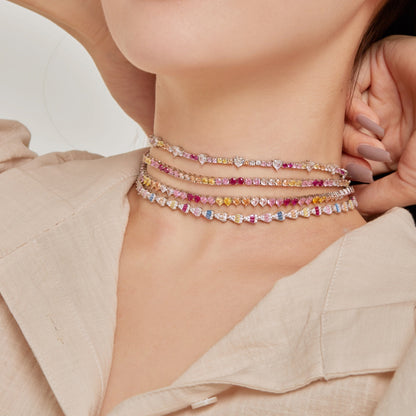 [Elite]Delicate Colorful Rainbow Tennis Chain