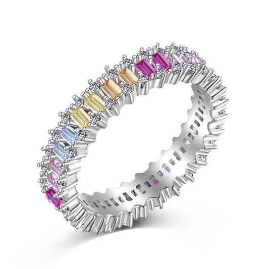 [Elite]Splashy Ornate Emerald Cut Cocktail Ring