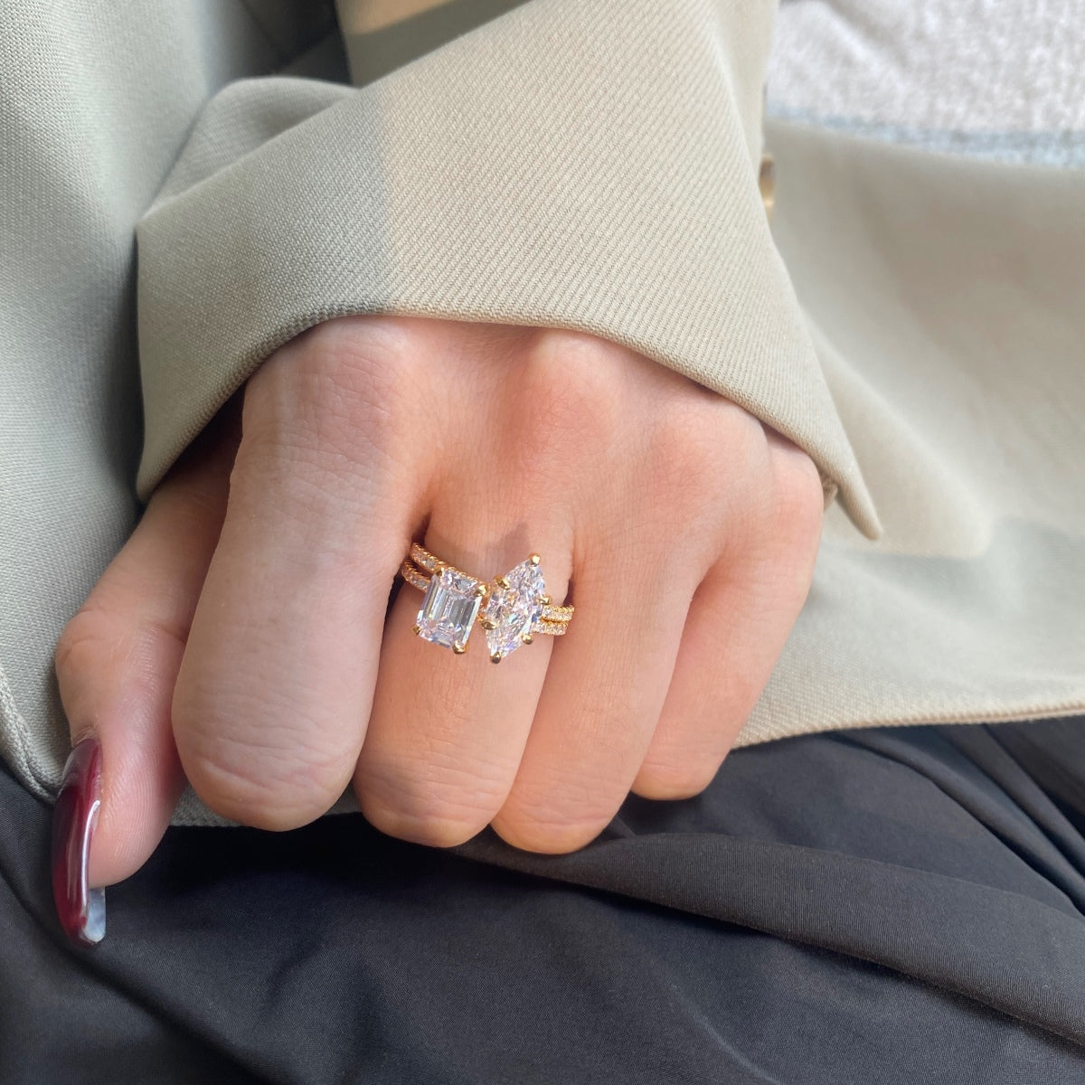 [Elite]2.0 Carat Scintillating Ornate Radiant Cut Party Ring