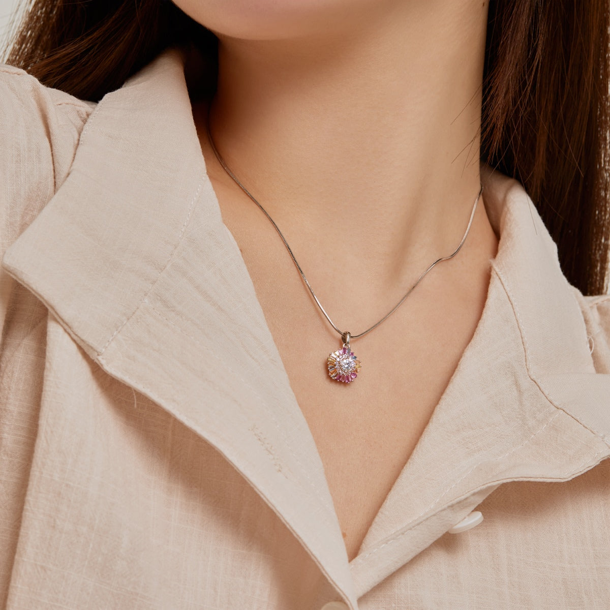 [Elite]Charming Flower Colorful Necklace