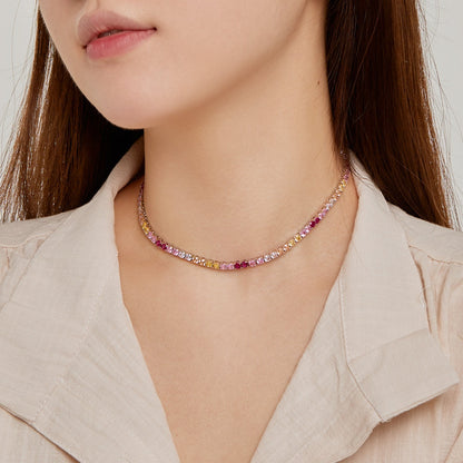 [Elite]Delicate Colorful Tennis Necklace