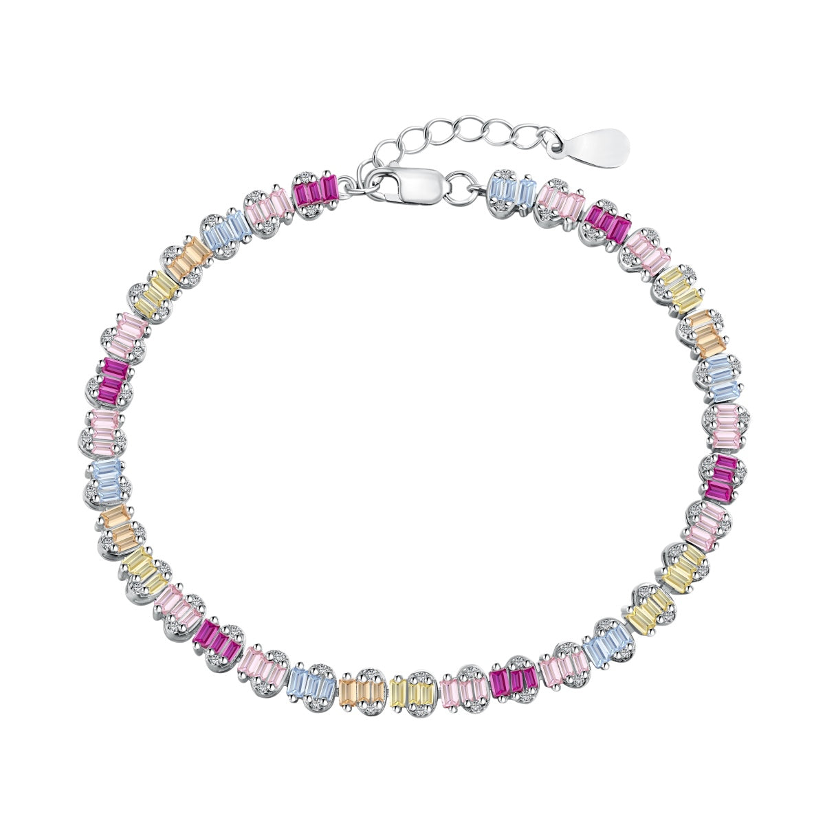 [Elite]Delicate Colorful Emerald Cut Party Bracelet
