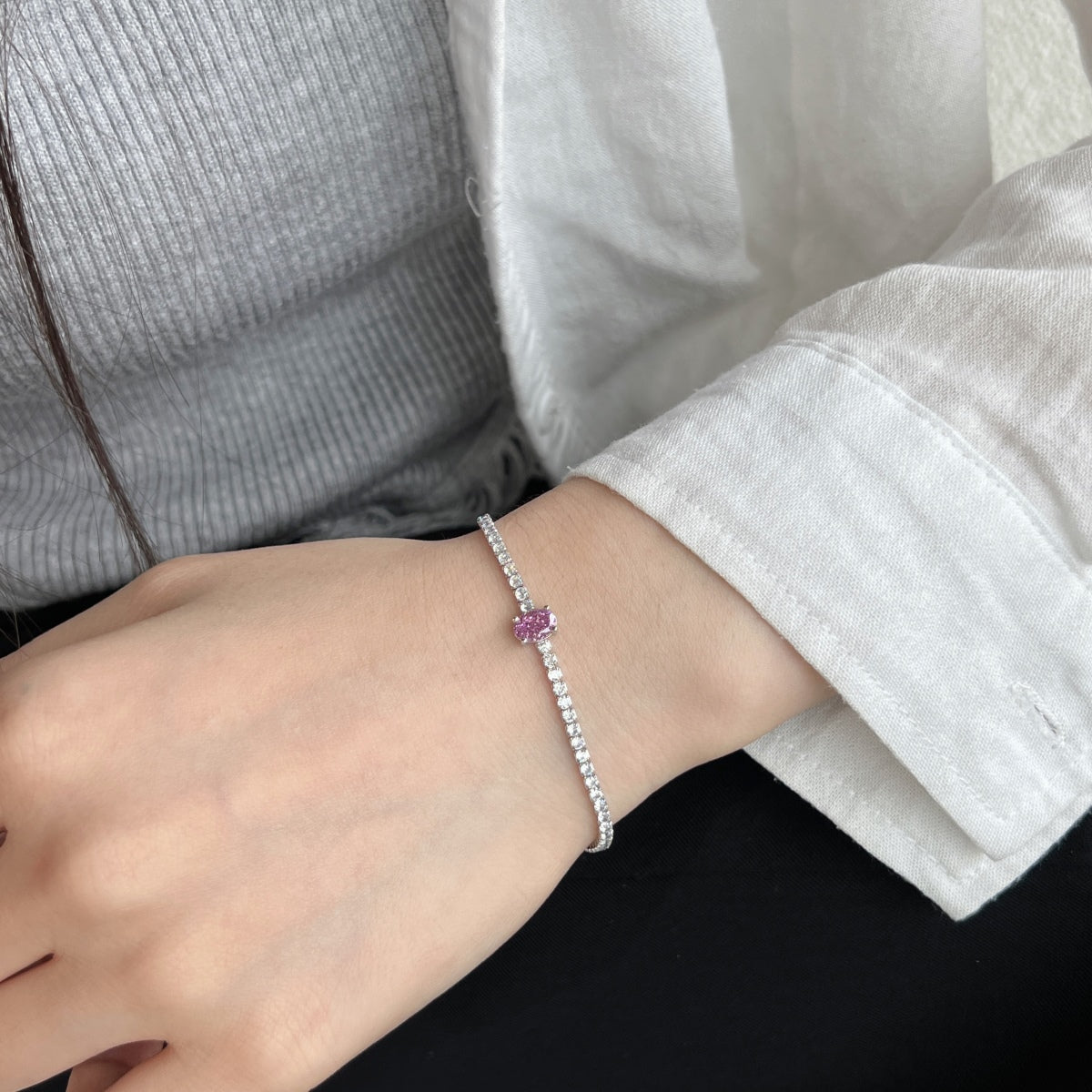 [Elite]0.75 Carat Exquisite Oval Cut Daily Bracelet