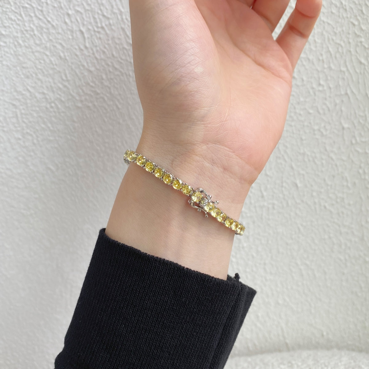 [Elite]Ornate Dazzling Round Cut Tennis Bracelet