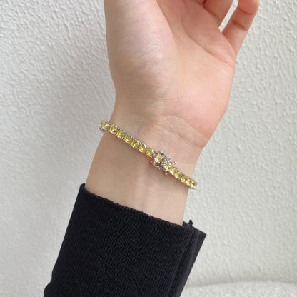 [Elite]Ornate Dazzling Round Cut Tennis Bracelet