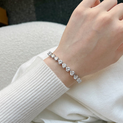 [Elite]0.75 Carat Elegant Romantic Heart Shape Lover Bracelet