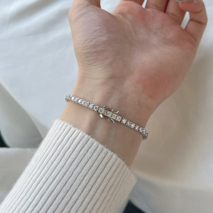 [Elite]Dainty Charming Round Cut Tennis Bracelet