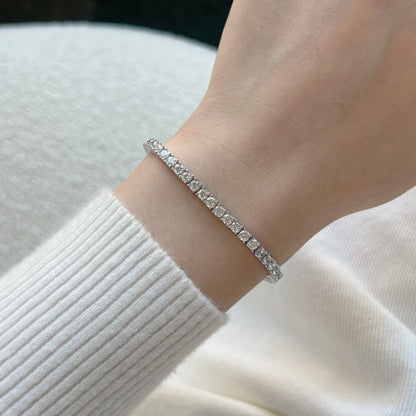 [Elite]Dainty Charming Round Cut Tennis Bracelet
