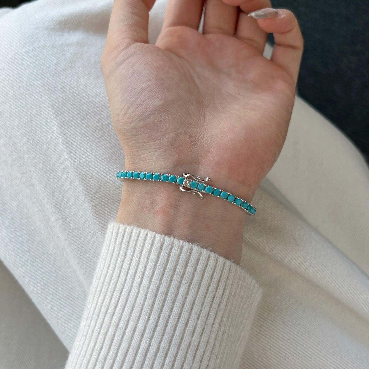 [Elite]Dainty Charming Round Cut Tennis Bracelet