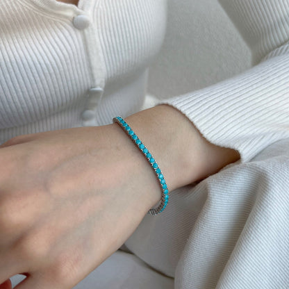 [Elite]Dainty Charming Round Cut Tennis Bracelet