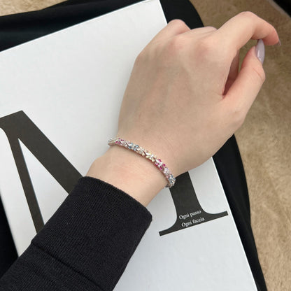 [Elite]Radiant Colorful Emerald Cut Party Bracelet