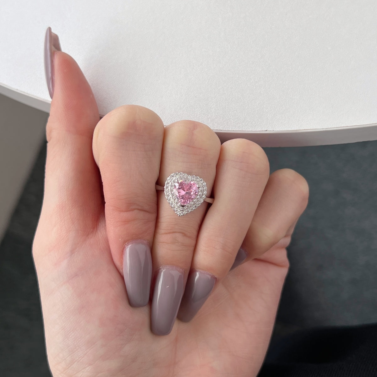 [Elite]Delicate Ebullient Heart Shape Wedding Ring