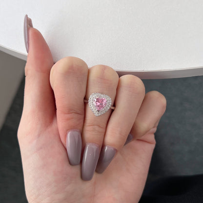 [Elite]Delicate Ebullient Heart Shape Wedding Ring