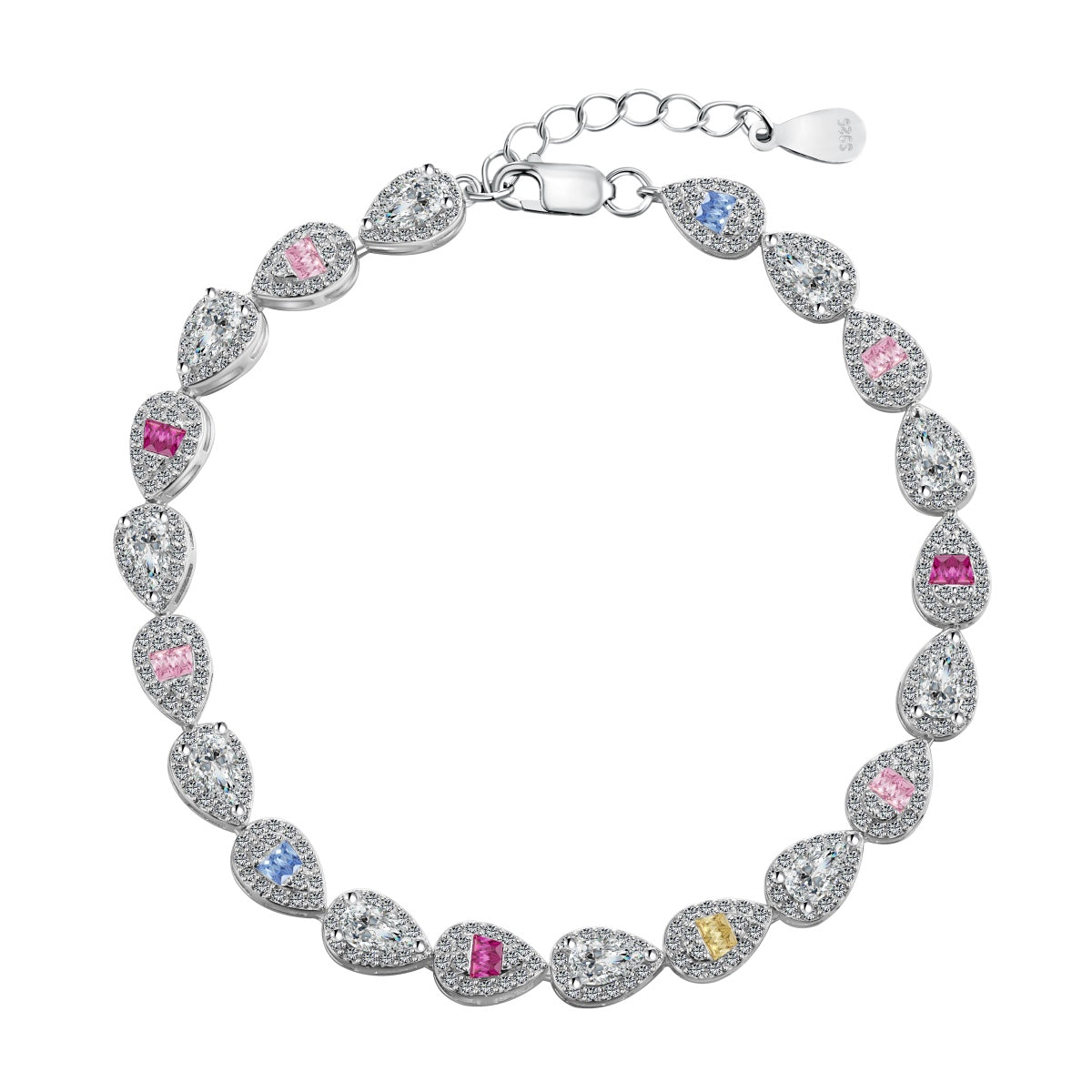 [Elite]0.25 Carat Radiant Water Drop Shape Daily Bracelet