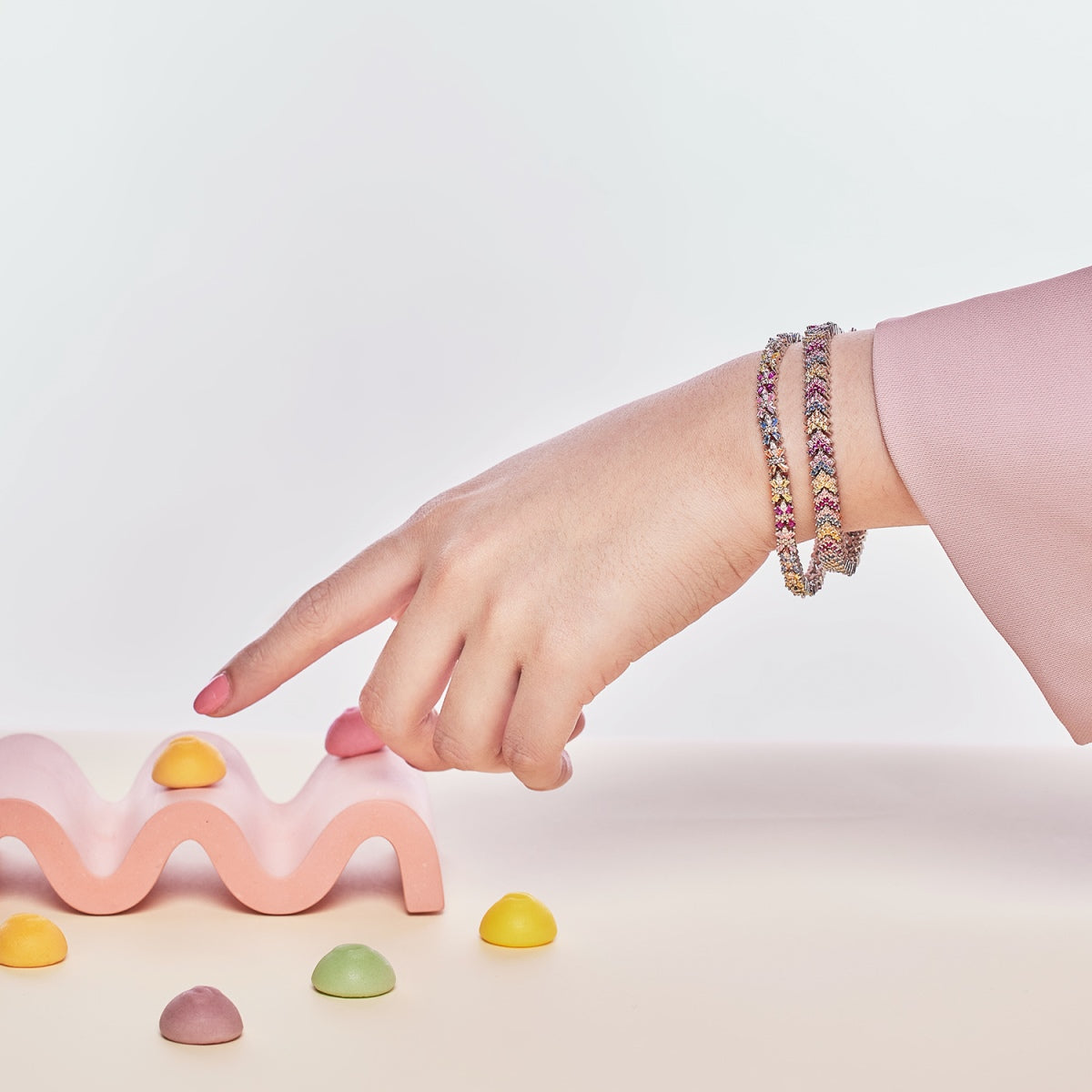 [Elite]Radiant Colorful Emerald Cut Party Bracelet