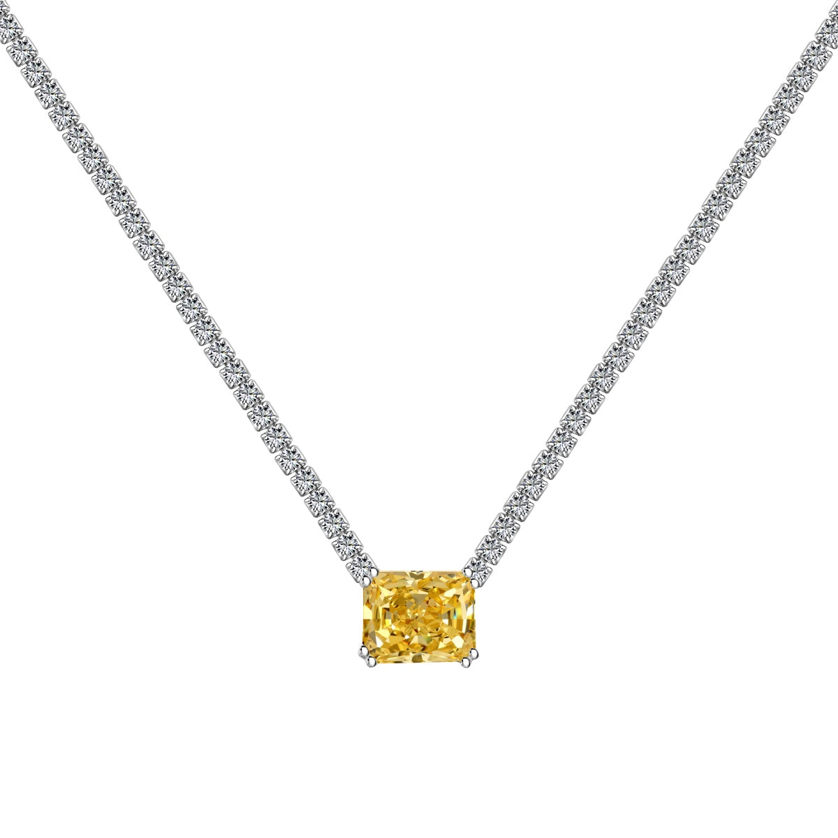 [Elite]4.0 Carat Elegant Radiant Cut Necklace