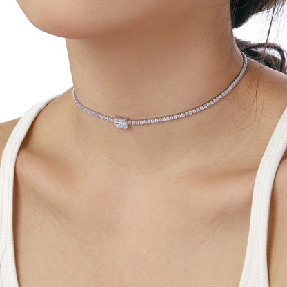 [Elite]2.0 carat Ornate Emerald Cut Necklace