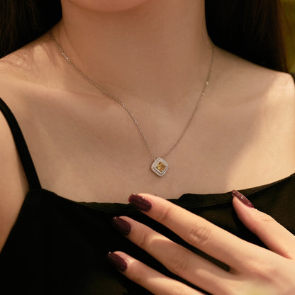[Elite]Sparkling Asscher Cut Necklace