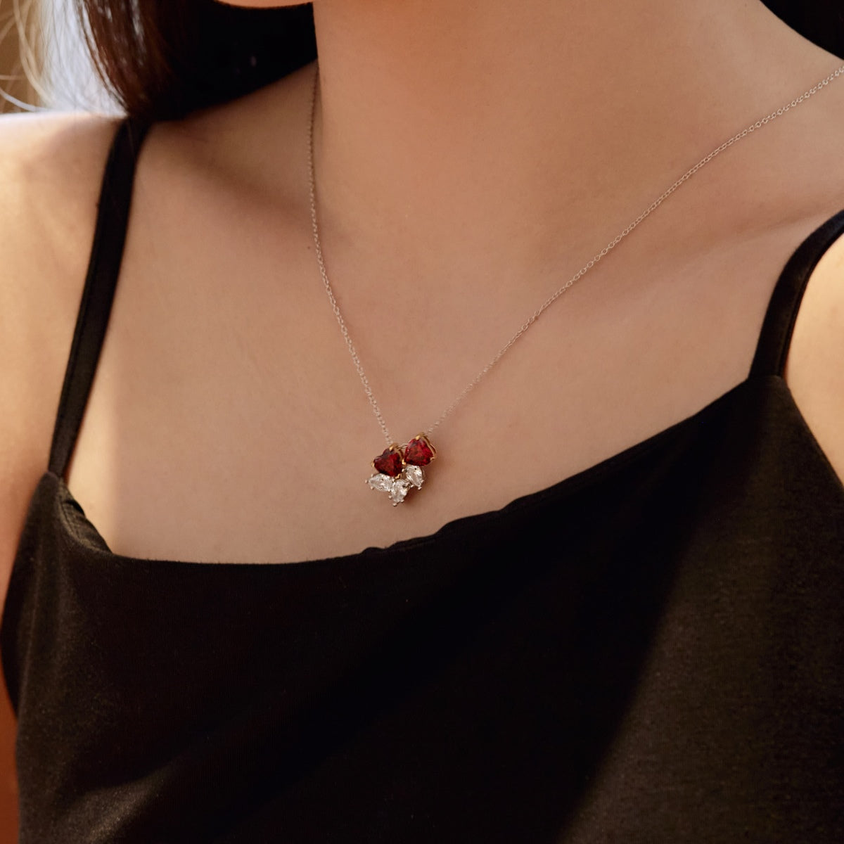 [Elite]Dainty Red Heart Necklace