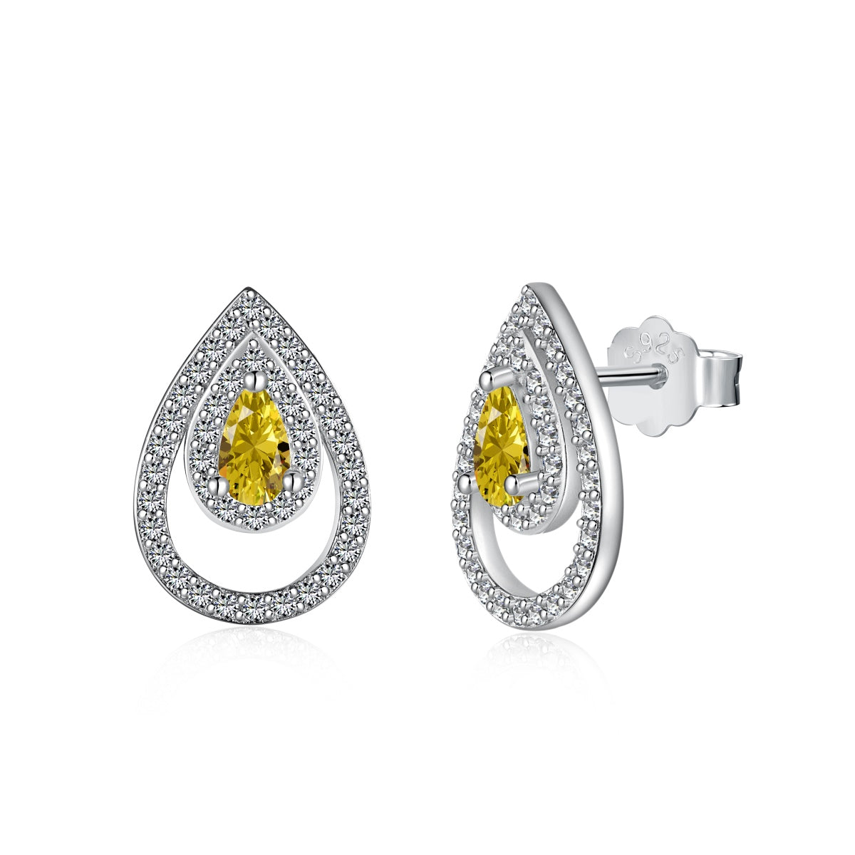 [Elite]Sparkling Delicate Water Drop Shape Daily Earrings