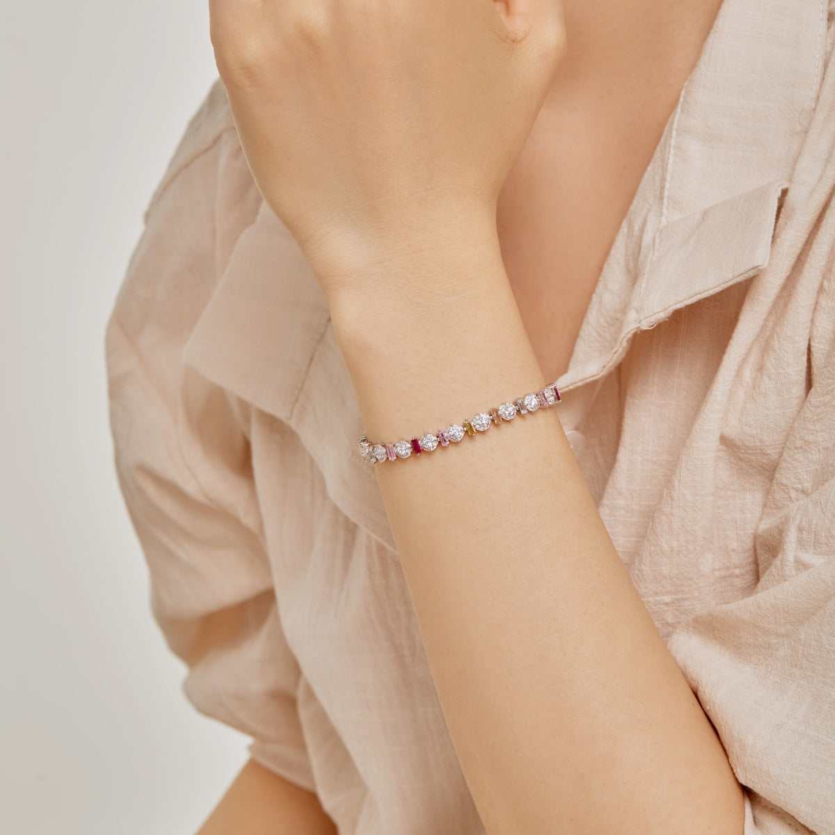 [Elite]Radiant Colorful Round Shape Daily Bracelet