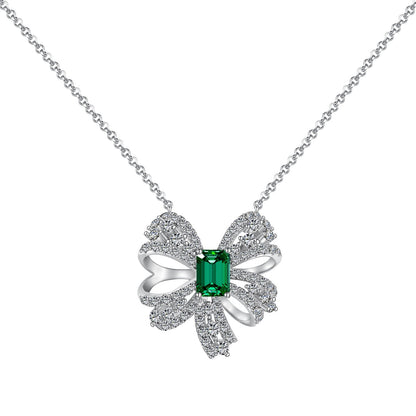 [Elite]Luxurious Flower Shape Emerald Cut Necklace