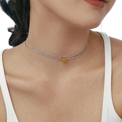 [Elite]2.0 Carat Sparkling Tennis Heart Cut Necklace