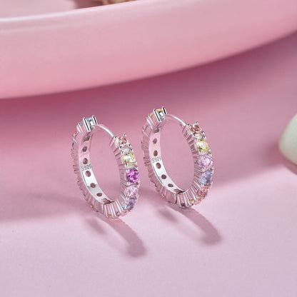 [Elite]Radiant Colorful Round Cut Earrings