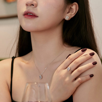 [Elite]1.0 Carat Luxurious Dainty Emerald Cut Daily Earrings