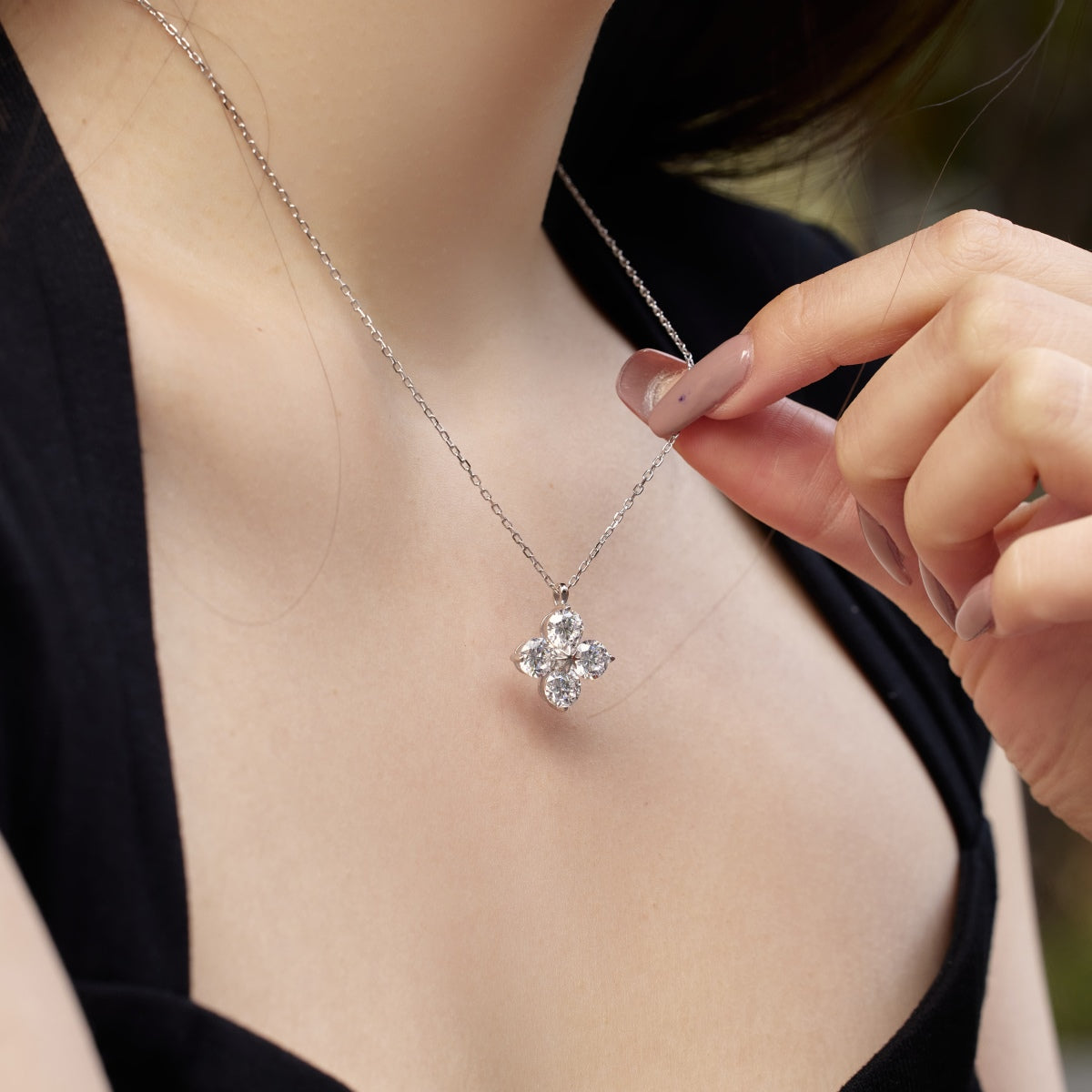 [Elite]Four-Leaf Clover And Eight-Pointed Star Necklace