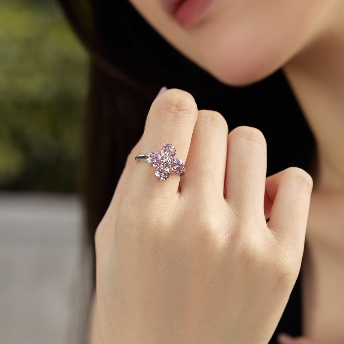 [Elite]Four-Leaf Clover Eight-Pointed Star Ring