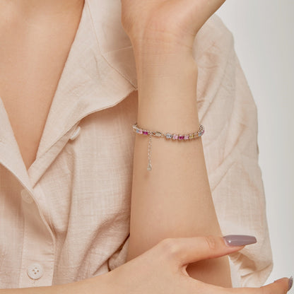 [Elite]Delicate Colorful Emerald Cut Party Bracelet