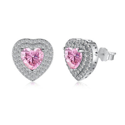 [Elite]Dazzling Heart Shape Lover Earrings