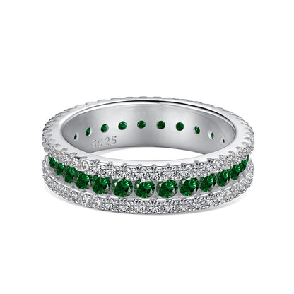 [Elite]Delicate Colorful Round Cut Daily Ring