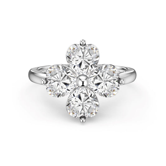 [Elite]Heart-shaped Four-Leaf Clover Ball Ring