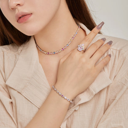 [Elite]0.25 Carat Radiant Water Drop Shape Daily Bracelet