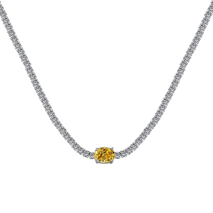 [Elite]1.0 Carat Shining Oval Cut Necklace